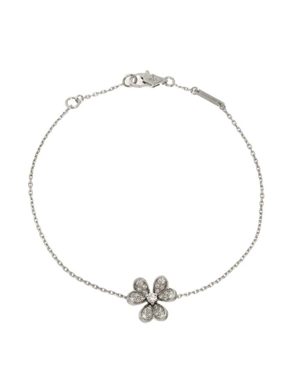 Van Cleef & Arpels Frivole Diamond Mini Bracelet 17 18k White Gold